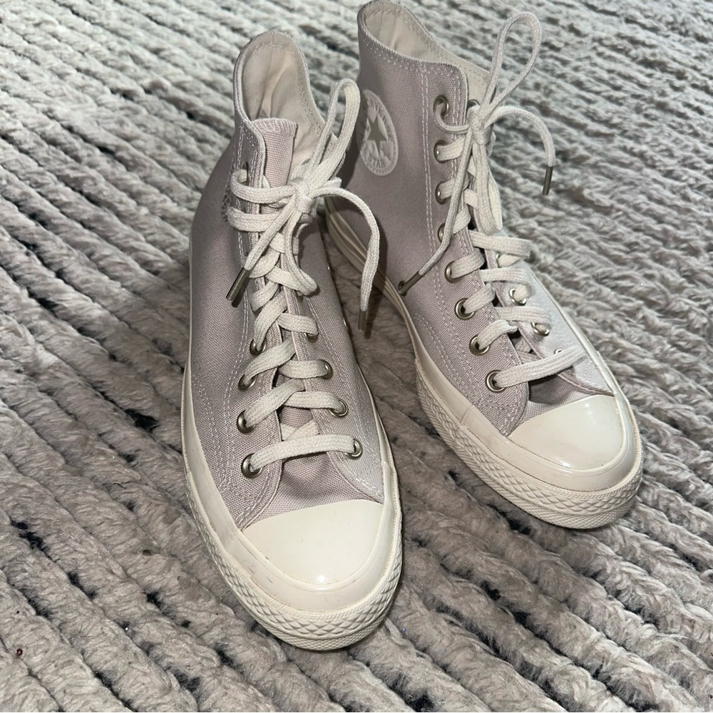 Converse ‘Festival Smoothie’ High-Top Sneakers with White Rubber Sole size 9 - Picture 3 of 10